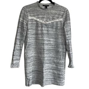 Forever‎ 21 Gray Marled Long Sleeve Mini Sweater Dress Women's Small